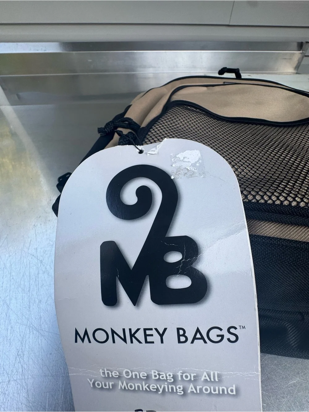 Men’s Beige and Black Daypack